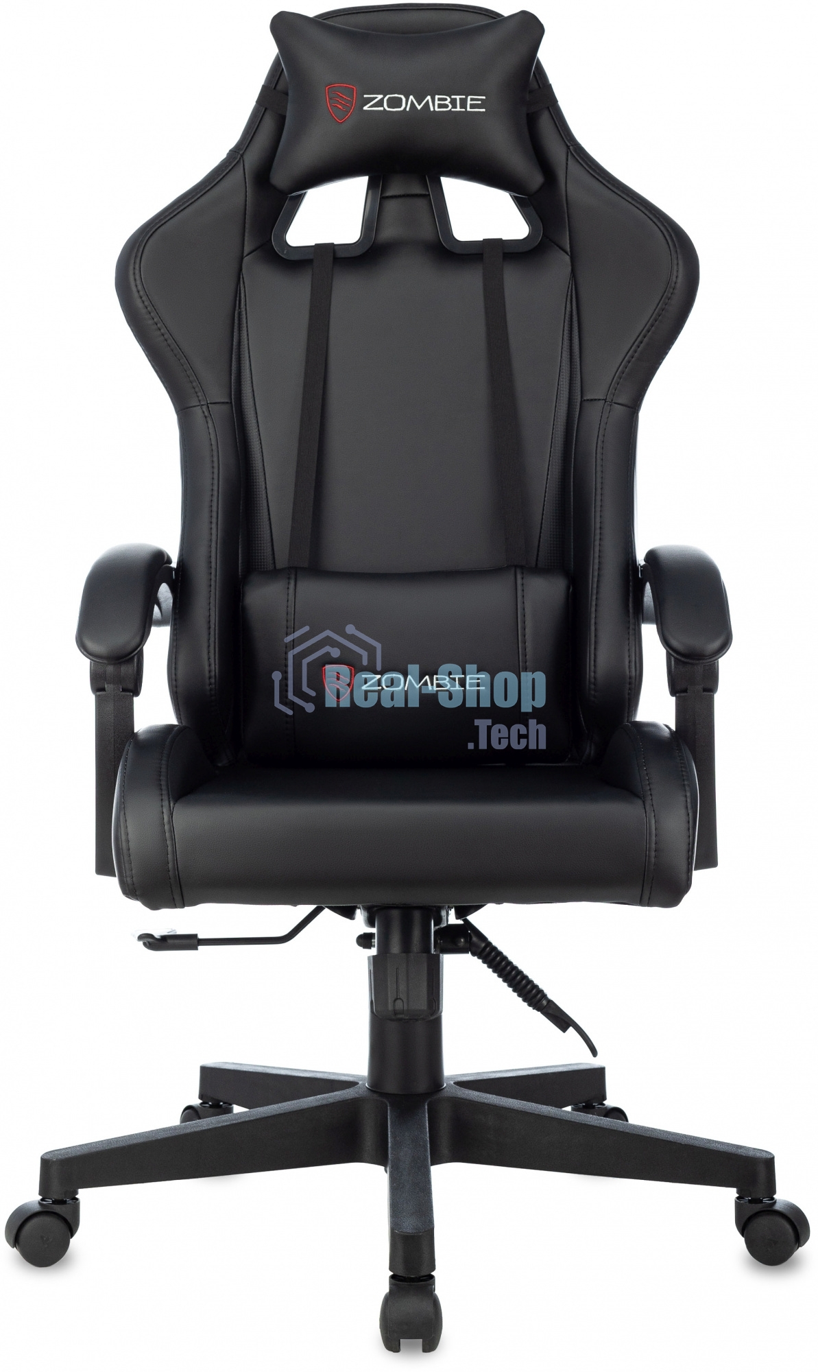 Кресло игровое Бюрократ Zombie GAME TETRA черный/карбон эко.кожа крестов. пластик