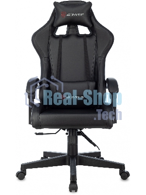 Кресло Бюрократ Zombie GAME TETRA черный/карбон, экокожа, 120 кг, механизм качания