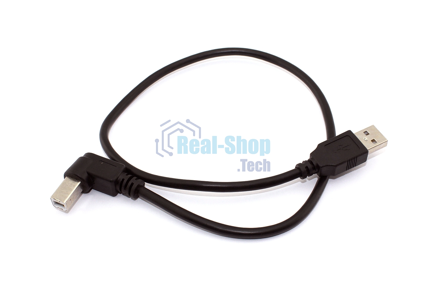Кабель USB 2.0 на USB-B угол влево 0,5 м