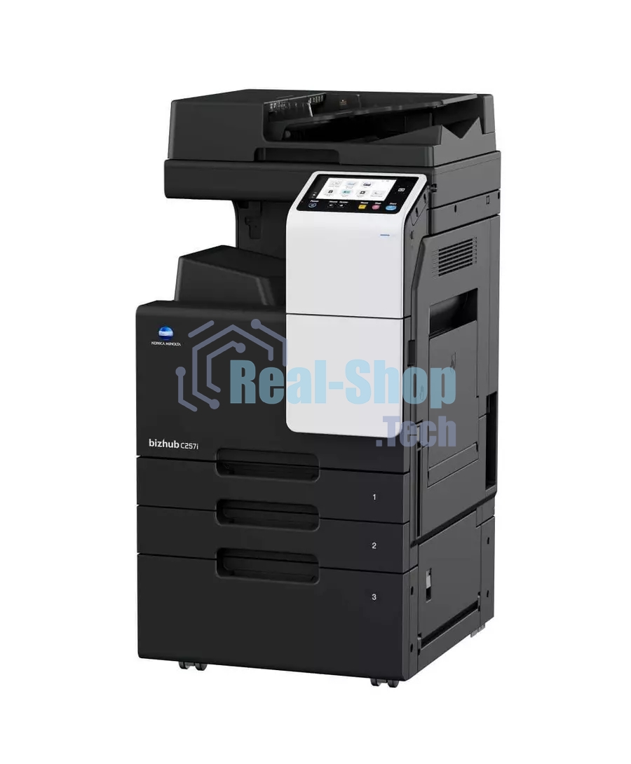 МФУ лазерное Konica Minolta Bizhub C257i (ACVD021), A3, цветной, печ. 25 стр/мин (A4) 12 стр/мин (A3), скан. до 55 стр/мин., 1800 x 600 dpi (печать) 600 x 600 dpi (скан.), USB, Ethernet, без картриджей - установка и запуск специалистом АСЦ