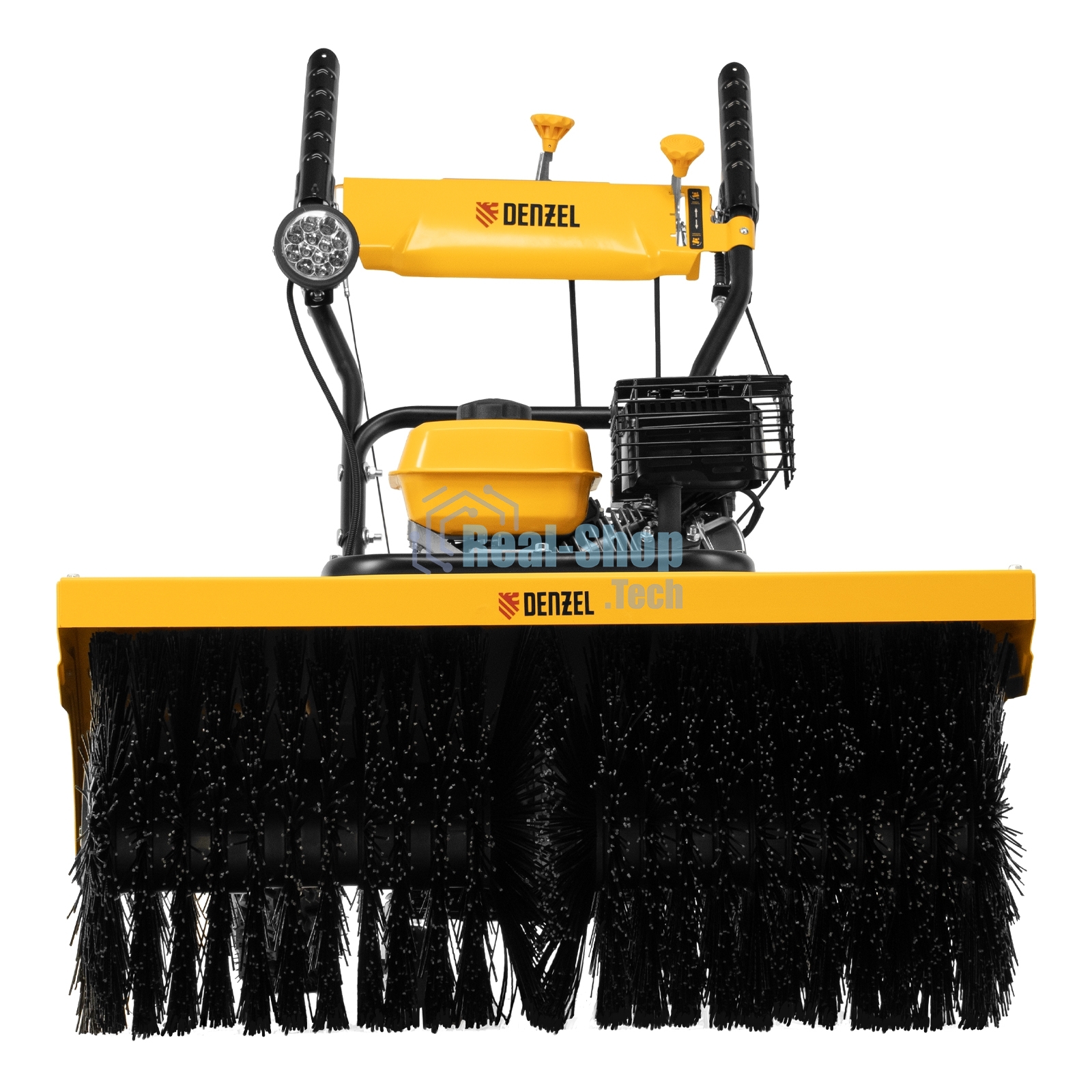 Гибридная снегоуборочная машина с функц. подметания Denzel SWB-800, 212 сс, руч. старт, 2 насадки