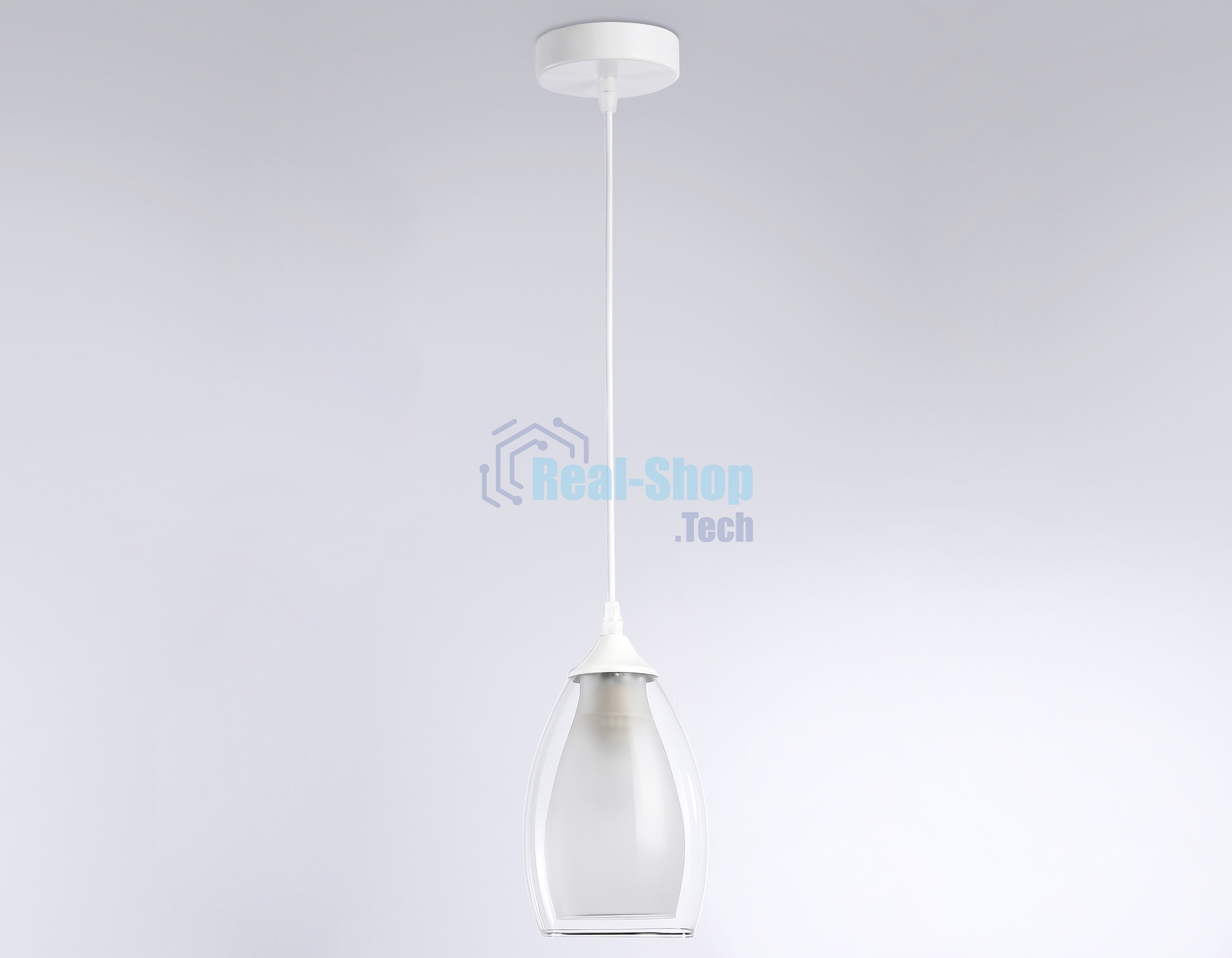 Светильник Ambrella light TR3534 WH/CL/FR белый/прозрачный/белый матовый E27 max 40W D120*800