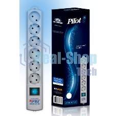 Сетевой фильтр Pilot S 7 м (6 розеток) белый (коробка)