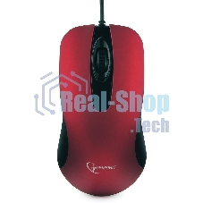 Мышь проводная Gembird MOP-400-R красный, 1000 dpi, USB, кнопки - 3