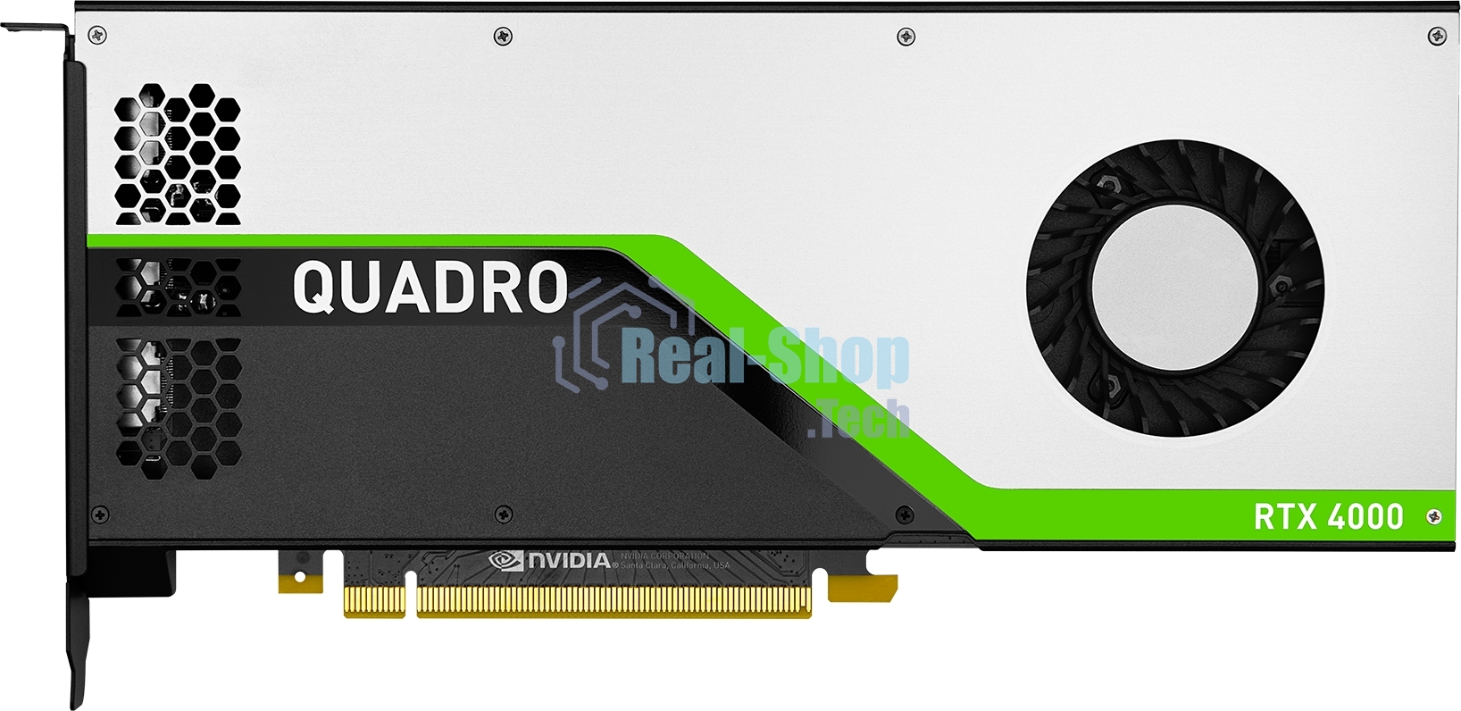Видеокарта PNY NVIDIA Quadro RTX 4000 (Turing TU106), 8GB GDDR6/256 bit, , 3xDP, DisplayPort-DVI-D, USB Type-C, 1xStereo, 1xSync,PCI Express 3.0 16x VCQRTX4000BLK-1