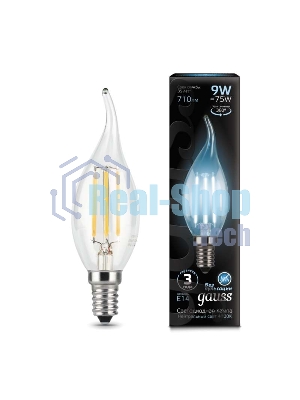 Лампа светодиодная Filament Свеча на ветру E14 9Вт 4100К Gauss 104801209