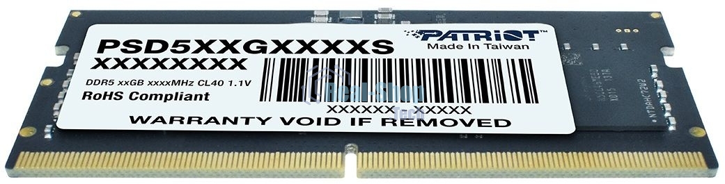 Оперативная память Patriot, DDR5, 16GB (1x16 GB), 4800 MHz, CL40, SO-DIMM
