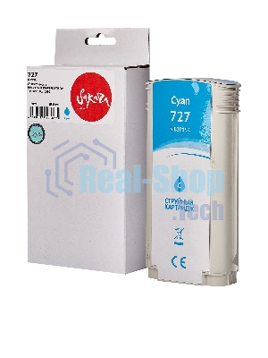 Картридж струйный Sakura B3P19A (№727 Cyan) для HP, голубой, 130 мл.
