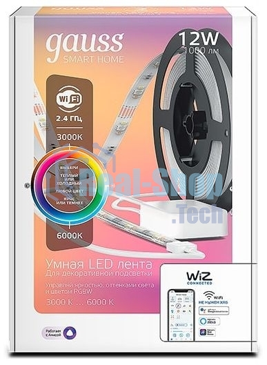 Лента светодиодная Gauss Smart Home тип RGBW CCT+DIM 3 м 1/20
