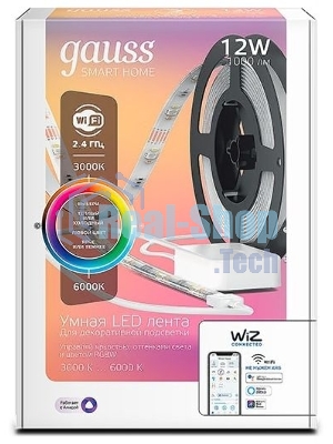Лента светодиодная Gauss Smart Home тип RGBW CCT+DIM 3 м 1/20