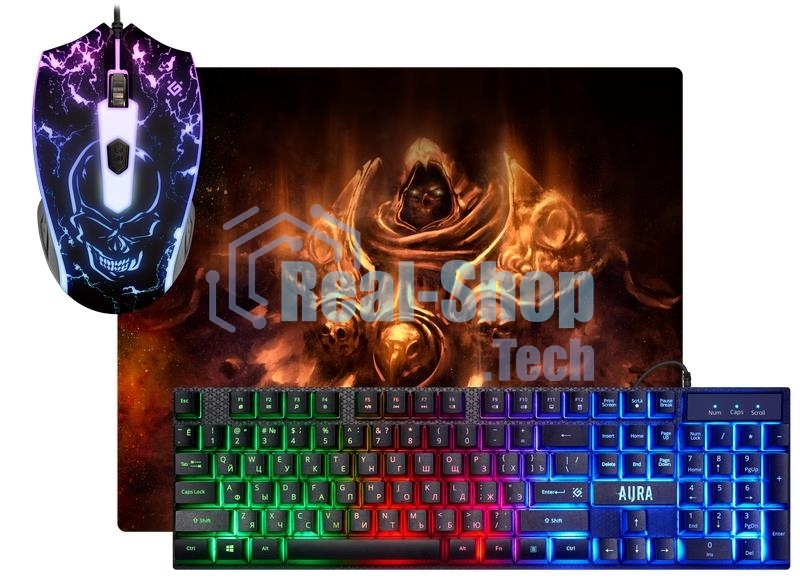 Комплект клавиатура + мышка +PAD Defender AURA MKP-117 RU