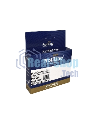 Картридж струйный ProfiLine PL-CLI-471 XLBK для принтеров Canon PIXMA MG5740/MG6840/MG7740/TS5040/TS6040/TS8040/TS9040 с чернилами Black
