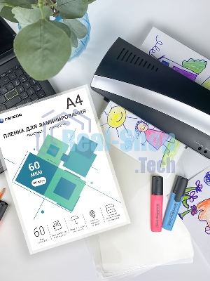 Пленка для ламинирования ГЕЛЕОС, А4, 60 мкм 60 шт./Пленка для ламинирования A4, 216х303 (60 мкм) глянцевая60шт