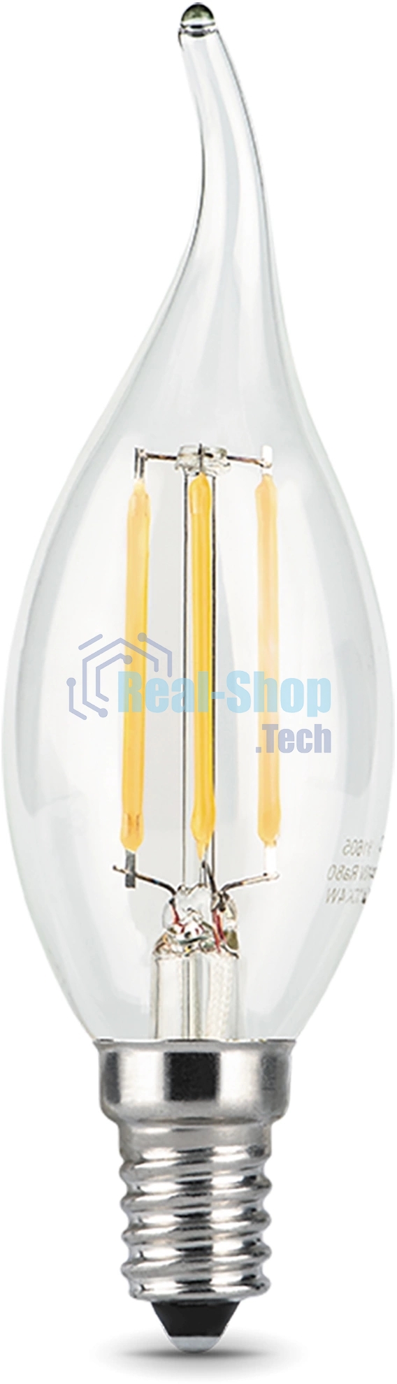 Лампа светодиодная Gauss Filament 7Вт цок.: E14 свеча 220B св. свеч. белый теп. CF35 (упак.: 10 шт) (104801107)