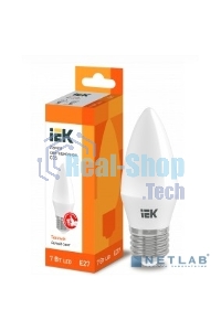 Лампа светодиодная ИЭК LLE-C35-7-230-30-E27 ECO C35 свеча 7Вт 230В 3000К E27