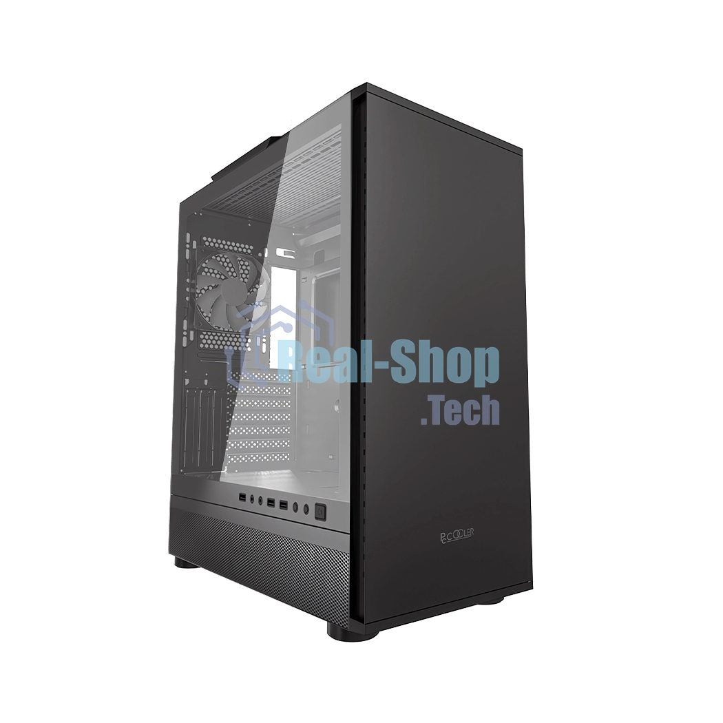 Компьютерный корпус PCCooler IE200 BK, Tempered Glass Full Tower, черный, TG, SPCC, 1x120мм ARGb E-ATX, ATX, mATX, mITX 180/380/220мм 4x2.5