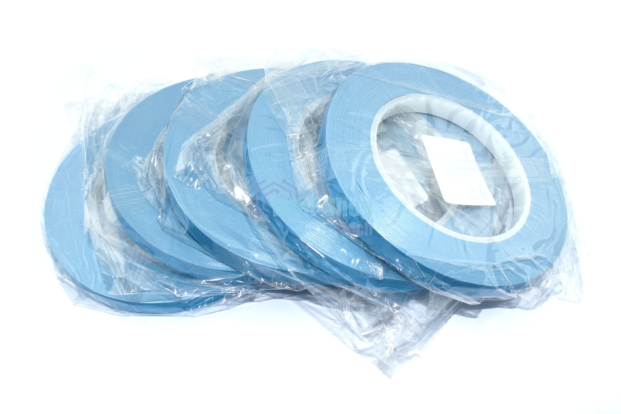 Термоскотч двусторонний 10 мм, 50 м 5 шт синий