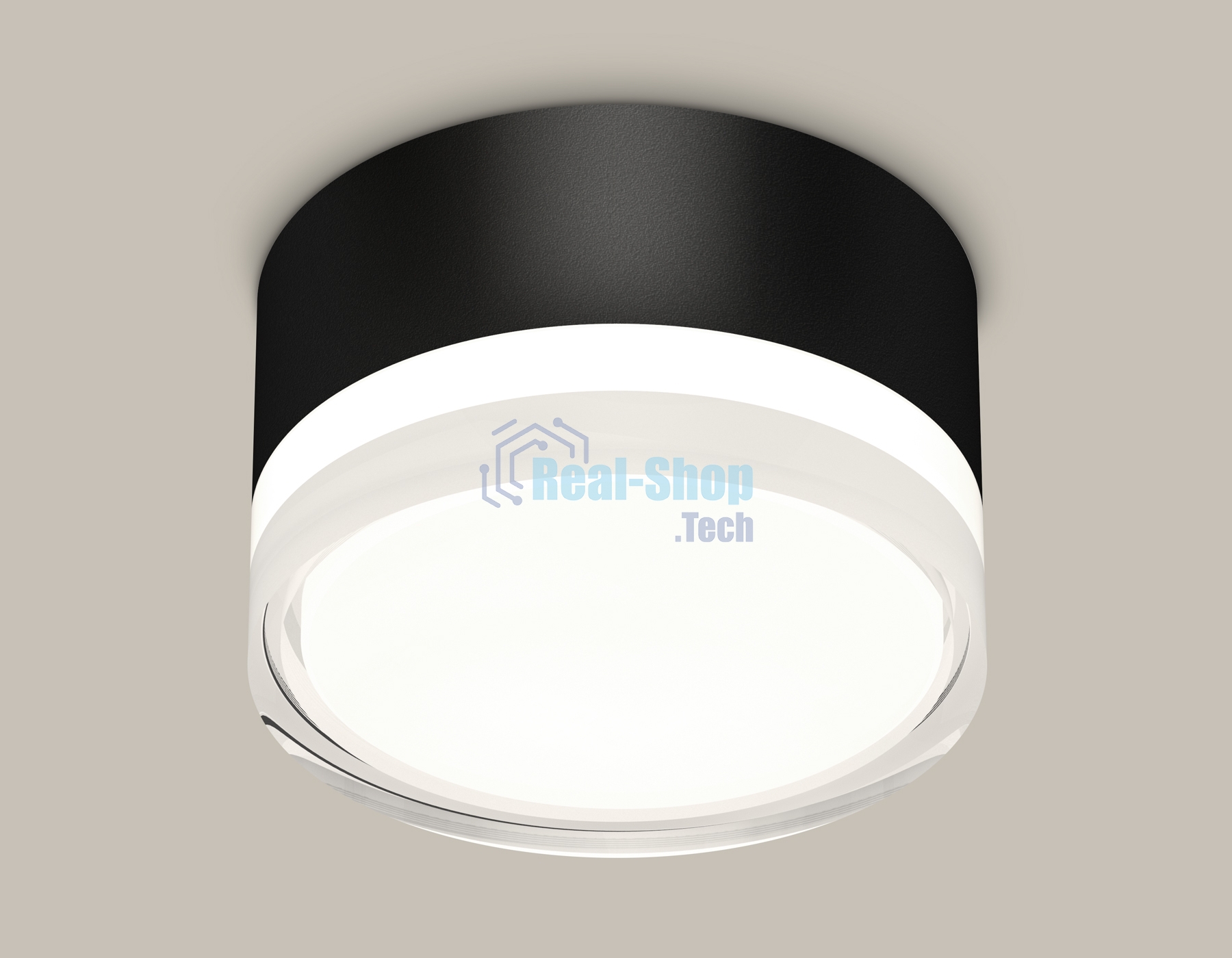 Светильник Ambrella Light XS8102023 SBK/FR/CL черный песок/белый матовый/прозрачный GX53 (C8102, N8399)