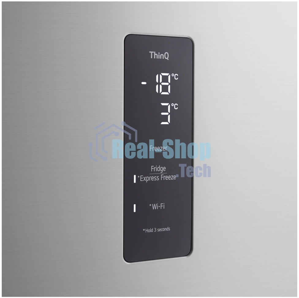 Холодильник LG GR-B922FMBM серебристый двухкамерный 428/184л морозилка сверху, No Frost