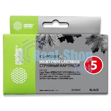 Картридж струйный Cactus CS-PGI5BK черный (23,6 мл) для Canon Pixma MP470/MP500/MP520/MP530/MP600/MP800/MP810/MP830/MP979/iP3500/iP4200/iP4300/iP5200/iP5300/iP6700D/MX700/MX850/iX4000/iX5000/Pro 9000/9000Mark II