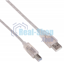Кабель USB2.0 Buro USB2.0-AM/BM-3-TRANS USB A (m)/USB B (m) 3м
