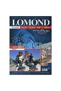 Фотобумага ПРЕМИУМ для стр.печати Lomond 250 г/м2 односторонняя Semi-Glossy Warm 10х15 см (20 л)