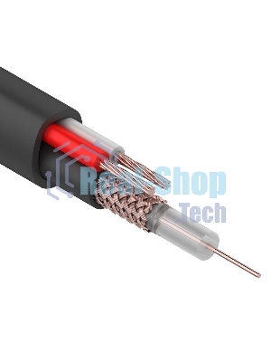 Кабель Rexant КВК-П-1,5+2x0,50 мм² (Cu/Cu) черный (бухта 200 м) 01-4013