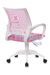 Кресло компьютерное Бюрократ CH-W695NLT TW-06A TW-13A розовый, сетка/ткань, крестовина пластик, пластик белый