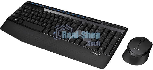 Комплект клавиатура + мышь Logitech MK345 клав:черный мышь:черный USB 2.0 беспроводная Multimedia