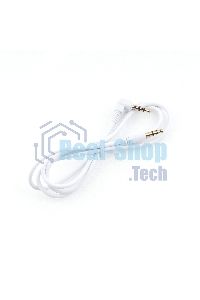 Кабель Cablexpert аудио 90˚ CCAB-01-35MML-1MW, 3.5 Jack (M)/3.5 Jack (M), белый, 1м, блистер