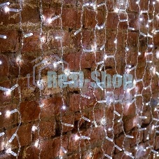 Гирлянда Светодиодный Дождь 2х1,5 м, эффект мерцания, прозрачный провод, 230 В, диоды белые