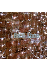 Гирлянда Светодиодный Дождь 2х1,5 м, эффект мерцания, прозрачный провод, 230 В, диоды белые