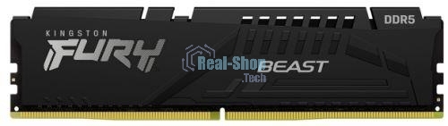 Оперативная память Kingston Fury Beast, DDR5, 32GB (1x32GB), 5200MHz, CL40, DIMM, радиатор, черный