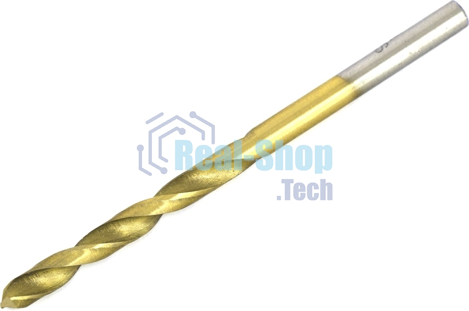 Сверло по металлу Matrix, 4,2 мм, HSS, нитридтитановое покрытие, цилиндрический хвостовик