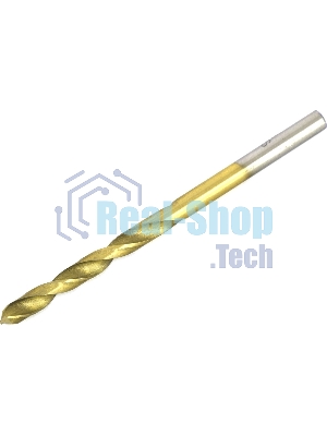 Сверло по металлу Matrix, 4,2 мм, HSS, нитридтитановое покрытие, цилиндрический хвостовик