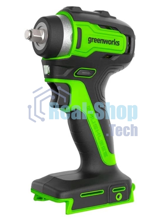 Гайковерт ударный аккумуляторный GreenWorks GD24IW200, 24v, 200 Нм, без АКБ и ЗУ (3803607)