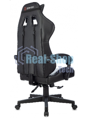 Кресло Бюрократ Zombie GAME TETRA черный/карбон, экокожа, 120 кг, механизм качания