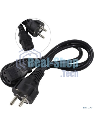 Кабель питания ExeGate Power PC-1P (Евровилка Schuko->С13) VDE-250V-3*0.75-CU, 10A, черный, 1.0м