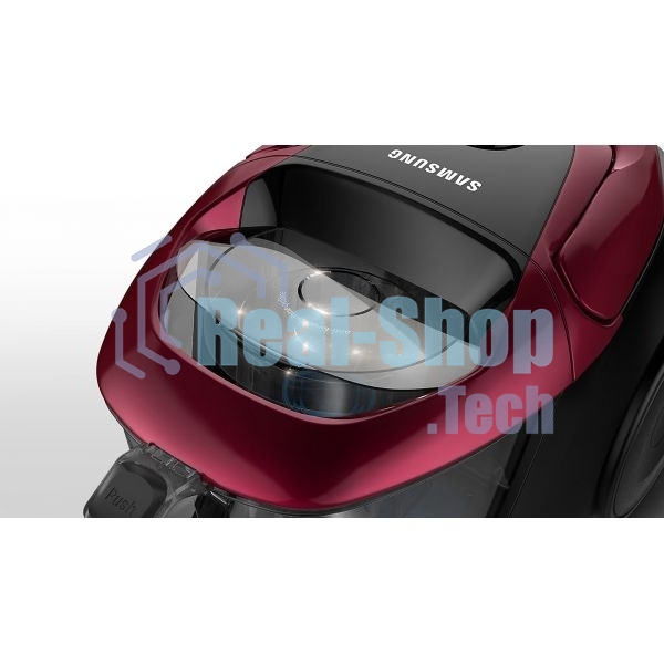 Пылесос Samsung VC18M31A0HP бордовый/черный, 380/1800 Вт, уборка сухая, пылесборник контейнер 2 л