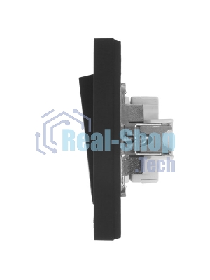 Выключатель 2-кл. СП AtlasDesign 10А IP20 (сх. 5) 10AX в сборе карбон SchE ATN001052