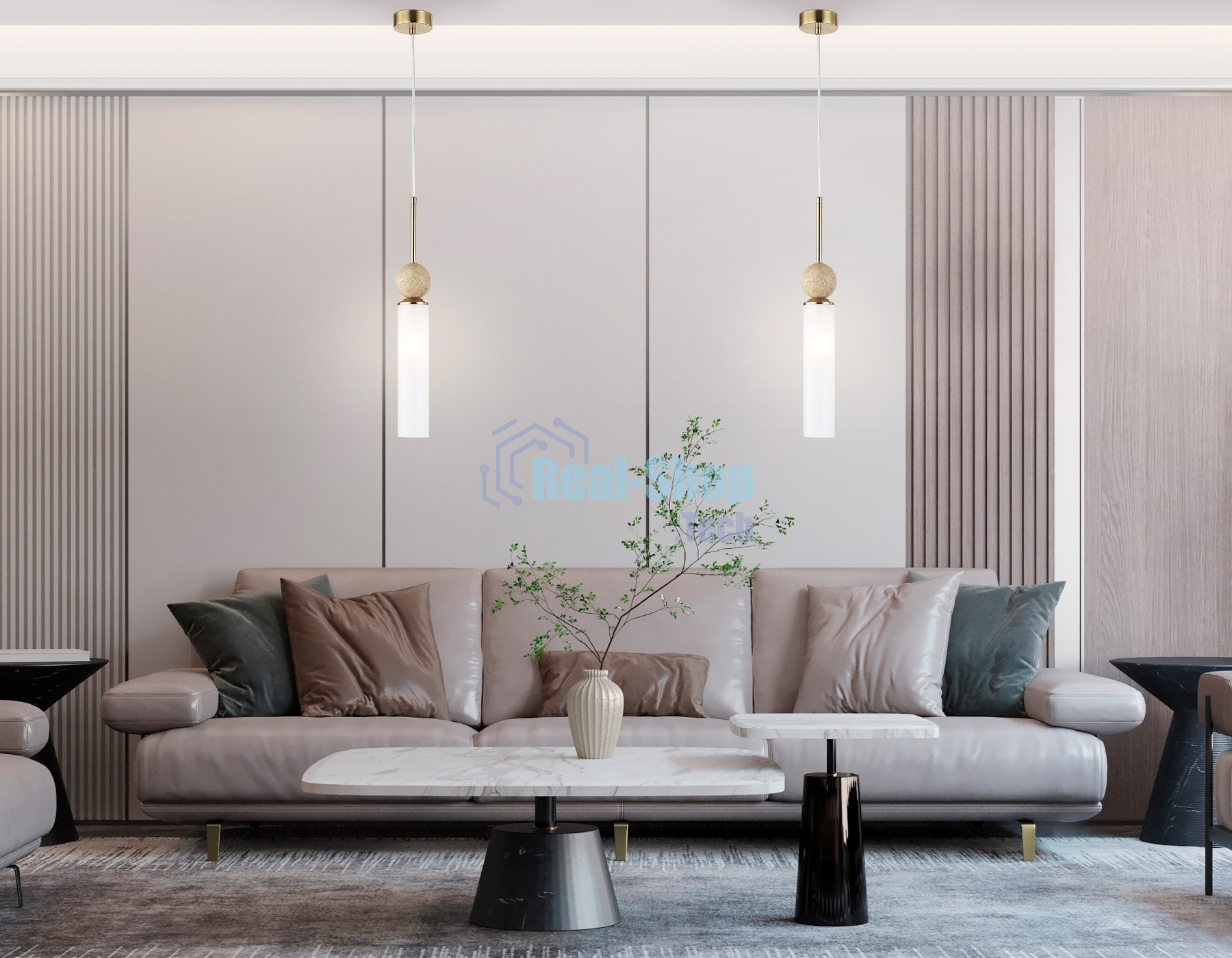 Светильник Ambrella light LH53256 BS/FR латунь/белый матовый E14 max 40W D80*470
