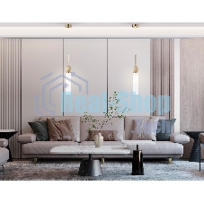 Светильник Ambrella light LH53256 BS/FR латунь/белый матовый E14 max 40W D80*470