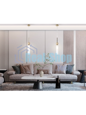 Светильник Ambrella light LH53256 BS/FR латунь/белый матовый E14 max 40W D80*470