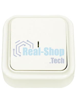 Выключатель Bylectrica Выкл. 1-кл. ОУ (6А) с подсветкой серия ПРАЛЕСКА, (А110-214 бежевый)
