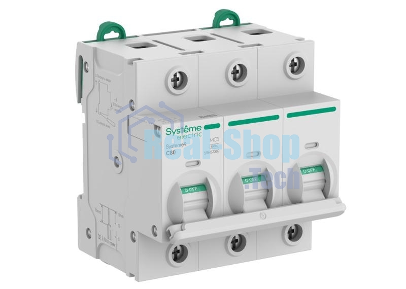 Автоматический выключатель Systeme Electric S9H32380 Systeme9 27мм C 80A 3P 10 kA 400В