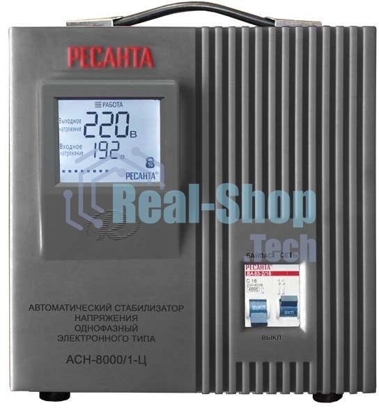 Стабилизатор напряжения Ресанта АСН-8000/1-Ц электронный однофазный серый