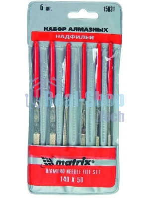 Набор надфилей Matrix алмазных 140х50х3 6шт