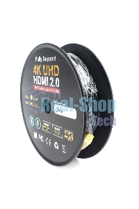 Активный оптический кабель Cablexpert HDMI, 50м, v2.0, 19M/19M, AOC Premium Series, позол.разъемы, экран, коробка