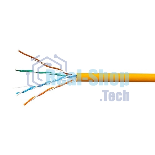 Кабель SkyNet Standart UTPнг-LSZH 4x2x0,48, низкое дымовыделение, нулевое содержание галогенов, медный, FLUKE TEST, кат.5e, однож., 305 м, box, оранжевый