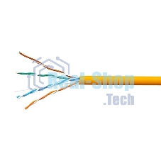 Кабель SkyNet Standart UTPнг-LSZH 4x2x0,48, низкое дымовыделение, нулевое содержание галогенов, медный, FLUKE TEST, кат.5e, однож., 305 м, box, оранжевый